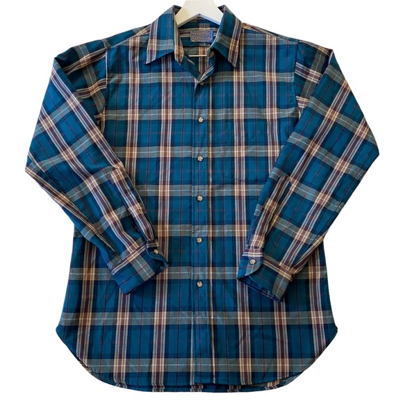 Pendleton Other - 🚫SOLD🚫 Vintage Pendleton 100% Virgin Wool Plaid Button Down Shirt Size Medium